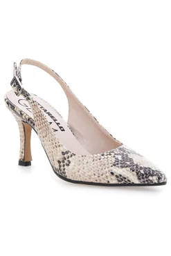 Décolleté slingback pitonata Made in Italy Pittarello Glam 5173