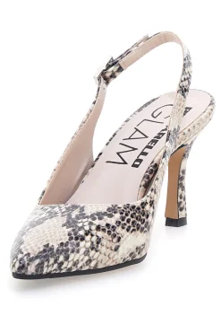 Décolleté slingback pitonata Made in Italy Pittarello Glam 5173