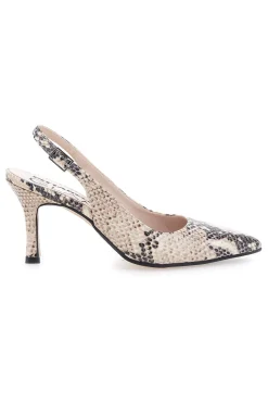 Décolleté slingback pitonata Made in Italy Pittarello Glam 5173