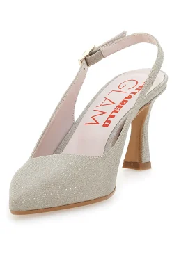 Décolleté Slingback Platino con Tacco a Punta PITTARELLO GLAM 5371