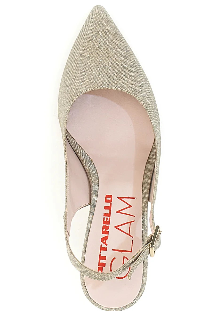 Décolleté Slingback Platino con Tacco a Punta PITTARELLO GLAM 5371