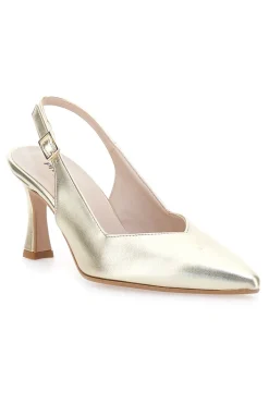 Décolleté Slingback Platino a Punta con Scollo a V PITTARELLO 149