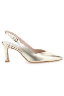 Décolleté Slingback Platino a Punta con Scollo a V PITTARELLO 149