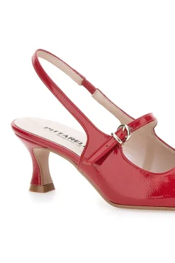 Décolleté Slingback Rosse a Punta Effetto Vernice PITTARELLO P507