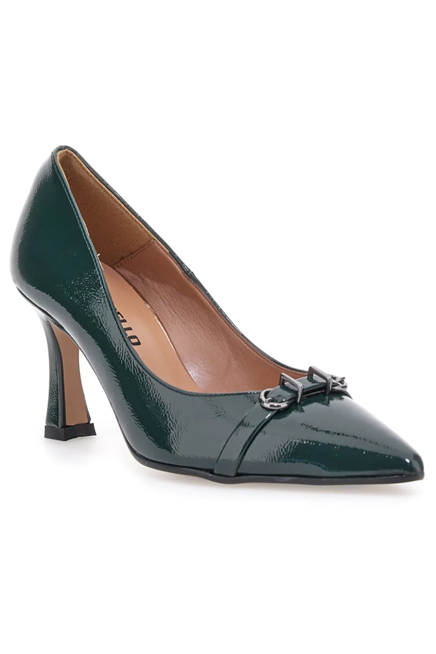 Décolleté Verdi Con Tacco 8 Made In Italy cm Pittarello P7025