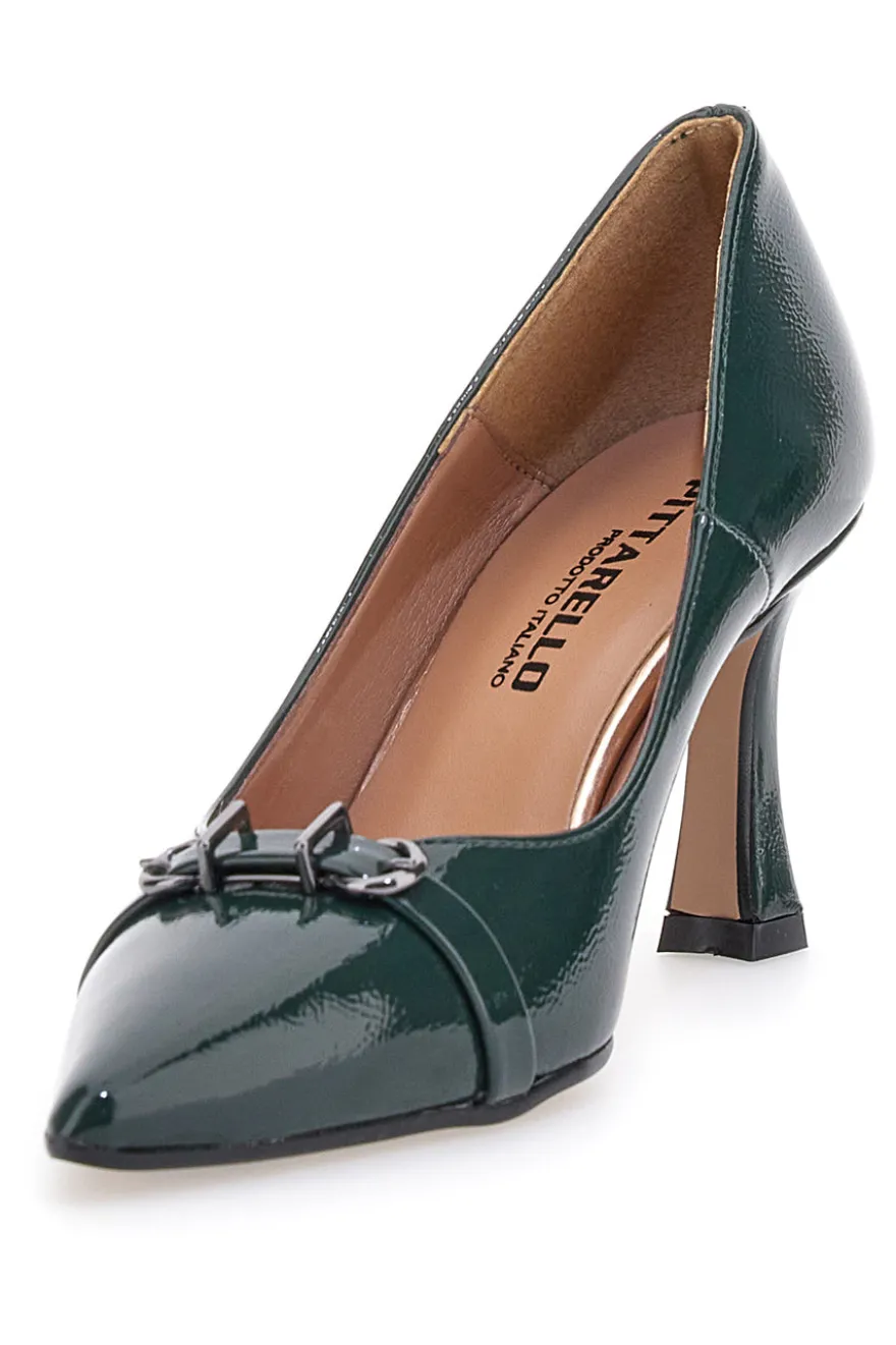 Décolleté Verdi Con Tacco 8 Made In Italy cm Pittarello P7025