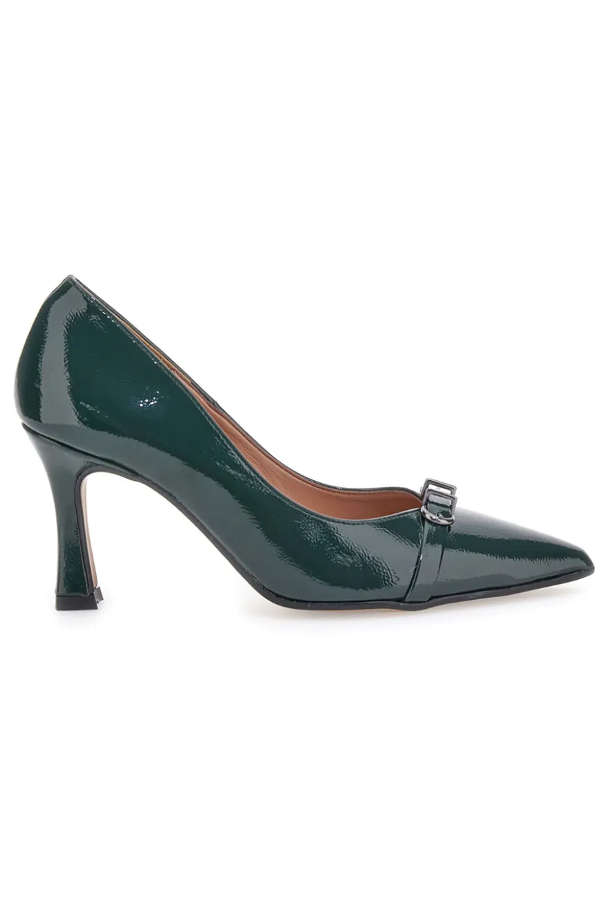 Décolleté Verdi Con Tacco 8 Made In Italy cm Pittarello P7025