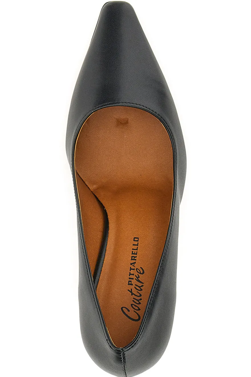 Decolleté nere con tacco a campana Pittarello Couture 48301