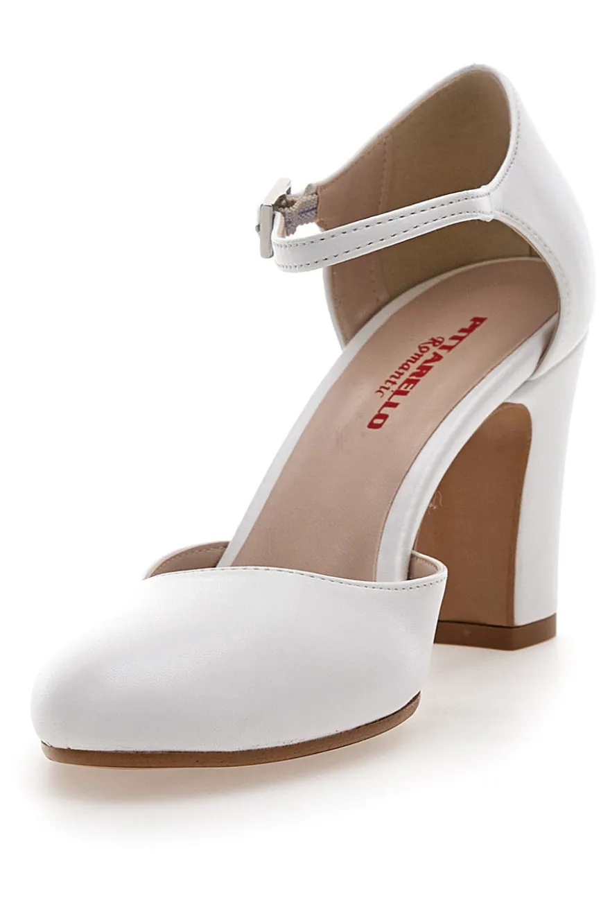 Decolleté Bianche Con Cinturino Pittarello Romantic 4569