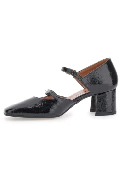Decolleté Mary Jane Nere Con Cinturini Made In Italy Pittarello C5012