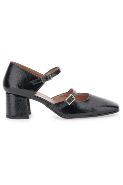 Decolleté Mary Jane Nere Con Cinturini Made In Italy Pittarello C5012