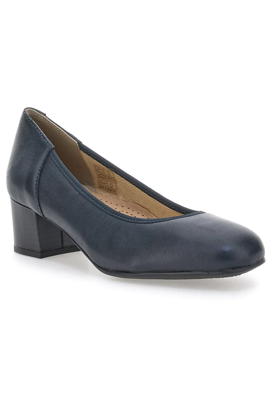 Decolleté Navy Con Tacco Basso Prima Riga 11720LIDY