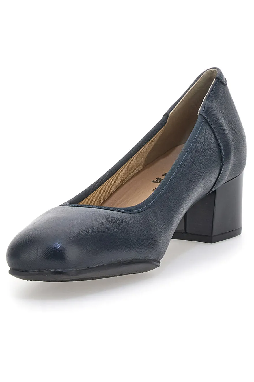 Decolleté Navy Con Tacco Basso Prima Riga 11720LIDY