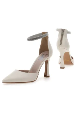 Decolleté Panna Con Cinturino di Strass Pittarello Love 709