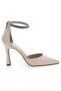 Decolleté Panna Con Cinturino di Strass Pittarello Love 709
