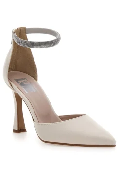 Decolleté Panna Con Cinturino di Strass Pittarello Love 709