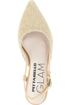 Decolletè slingback beige a punta made in Italy Pittarello Glam 34394