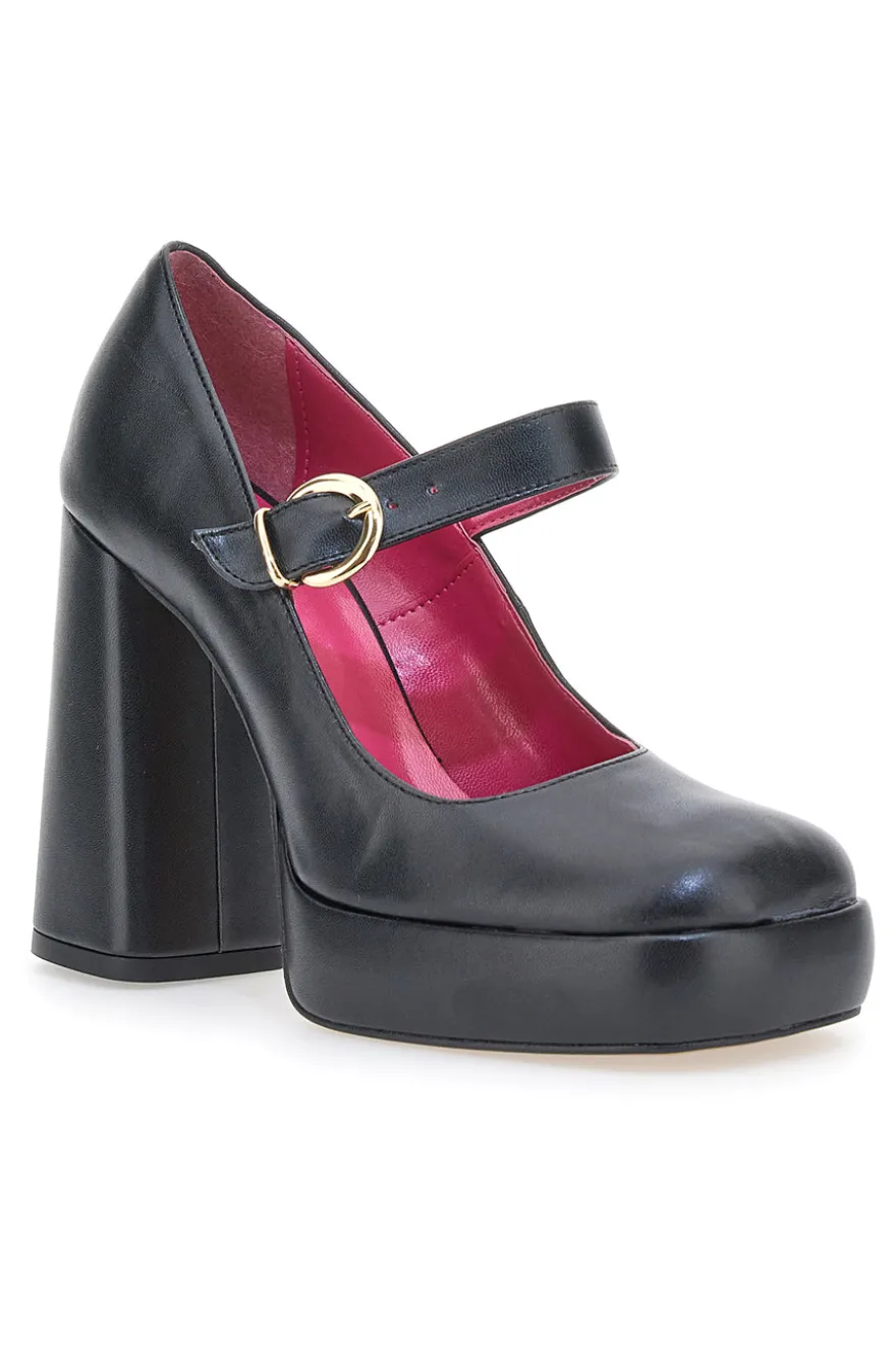 Decollete Mary Jane Pittarello Elite 82806 Nere