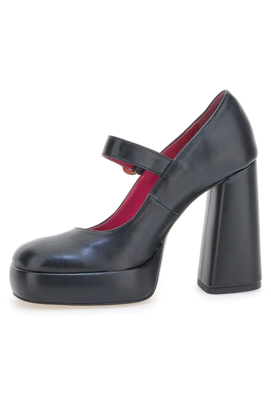 Decollete Mary Jane Pittarello Elite 82806 Nere