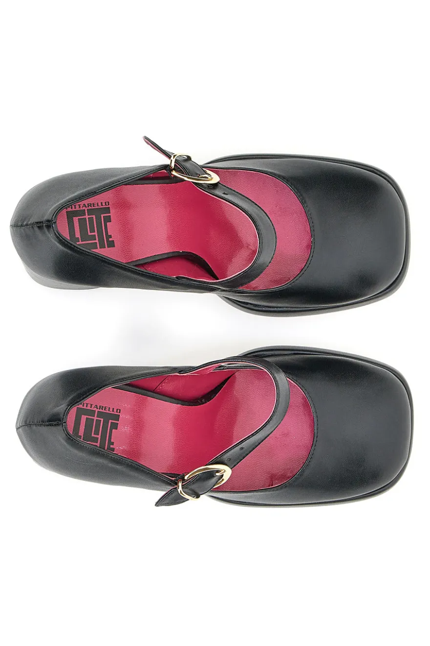 Decollete Mary Jane Pittarello Elite 82806 Nere