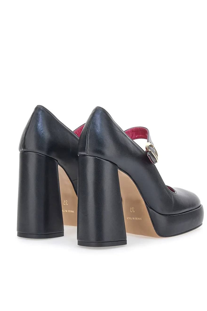 Decollete Mary Jane Pittarello Elite 82806 Nere