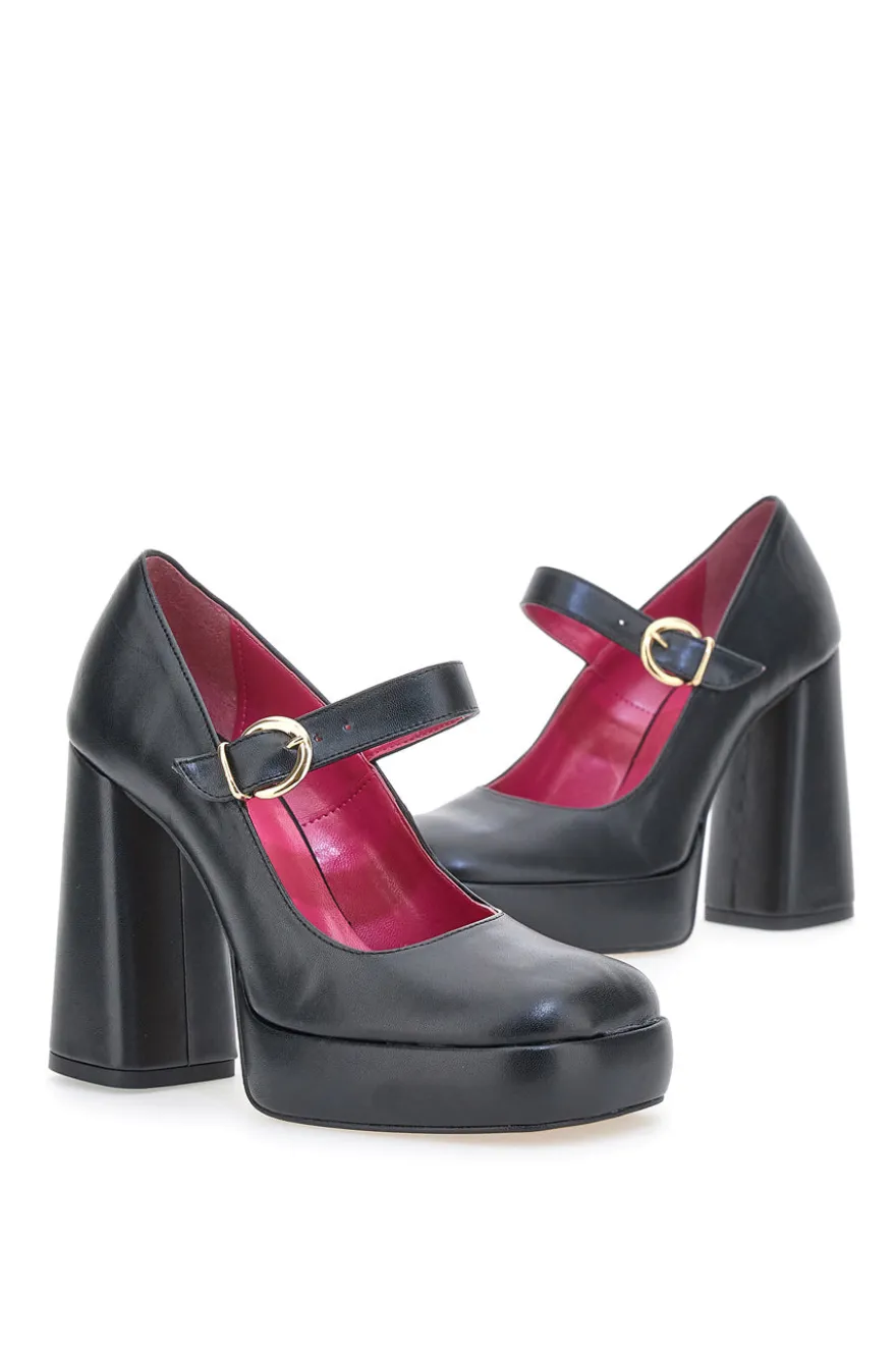 Decollete Mary Jane Pittarello Elite 82806 Nere