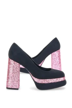 Decollete Platform Pittarello Glam 3336 Nere con Glitter