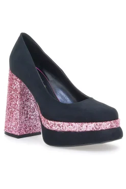 Decollete Platform Pittarello Glam 3336 Nere con Glitter
