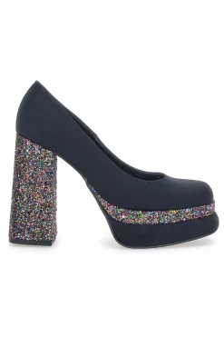 Decollete Platform Pittarello Glam 3336 Nere con Glitter
