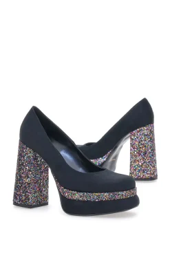 Decollete Platform Pittarello Glam 3336 Nere con Glitter