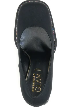 Decollete Platform Pittarello Glam 3336 Nere con Glitter