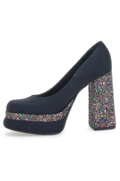 Decollete Platform Pittarello Glam 3336 Nere con Glitter