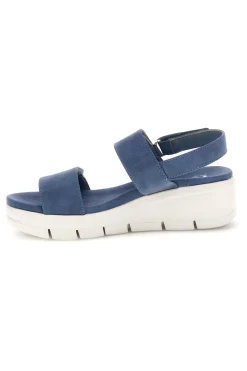 Denim blaue Sandalen mit Keil First active 4