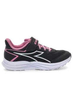 Diadora Snipe 3 JR – schwarze sportliche Sneakers mit rosa Details