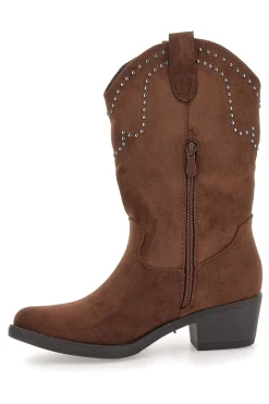 Die ersten braunen Cowboystiefel P637 mit Fransen und Nieten