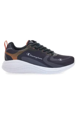 Dunkelgraue Sneaker mit Champion SYPHON SCRIPT 2.0-Grafikdruck
