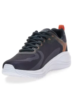 Dunkelgraue Sneaker mit Champion SYPHON SCRIPT 2.0-Grafikdruck