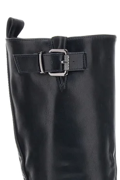 Energy I358 Schwarze Stiefel mit Blockabsatz und Schnalle