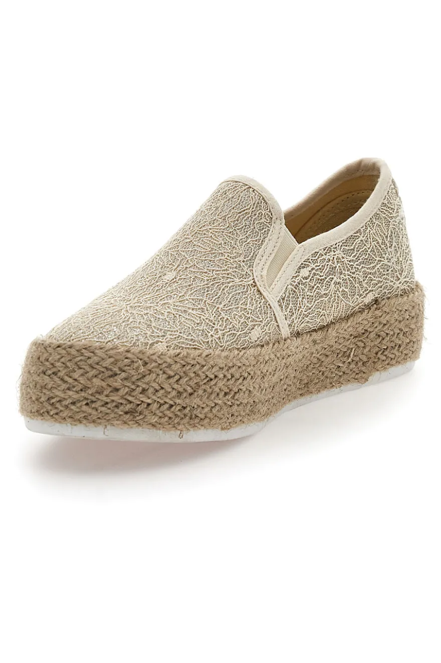 Espadrillas Beige con Pizzo Energy 132