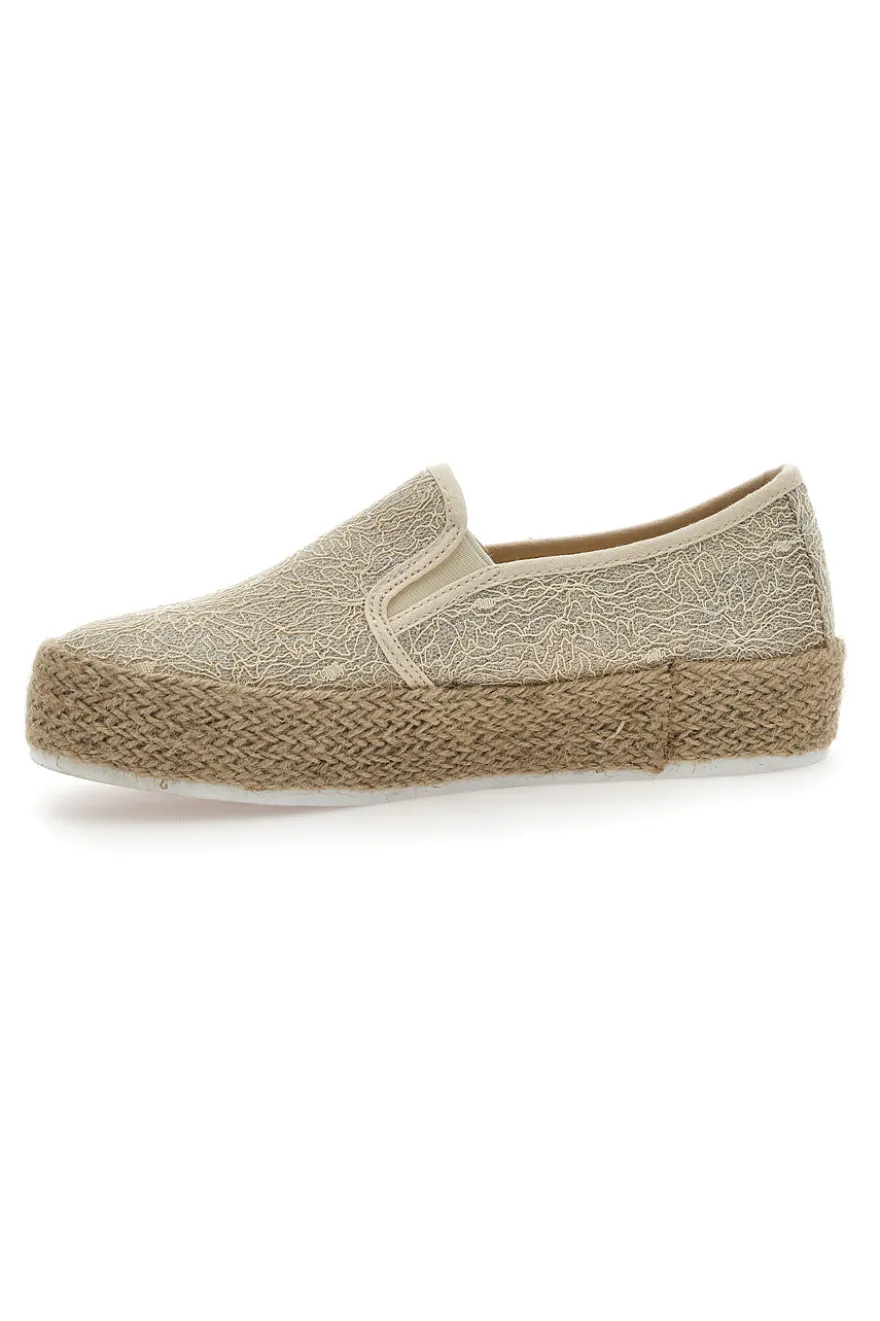 Espadrillas Beige con Pizzo Energy 132