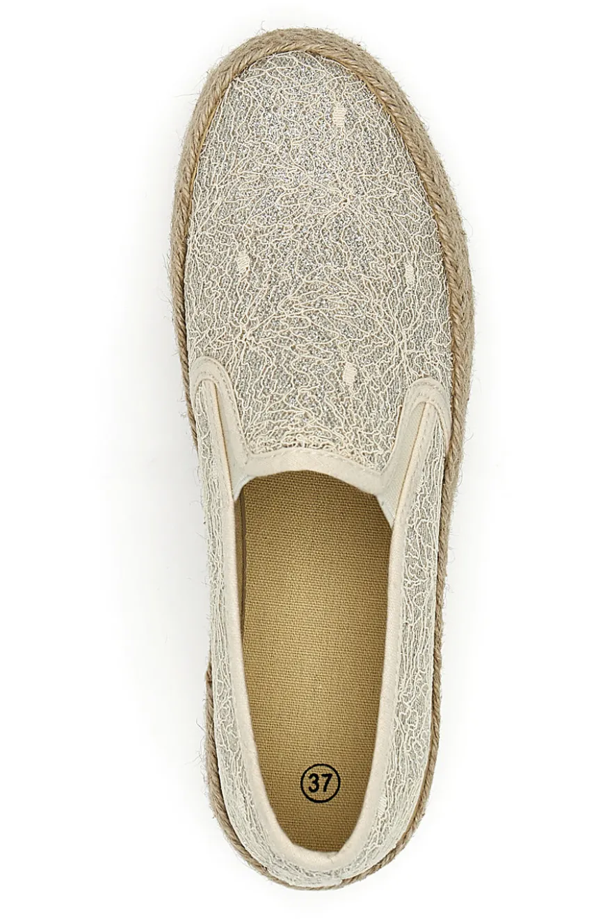 Espadrillas Beige con Pizzo Energy 132