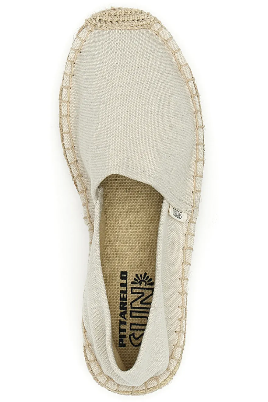 Espadrillas bianche in tessuto con suola con corda PITTARELLO SUN SGMS2520