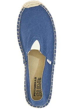 Espadrillas blu in tessuto con suola in corda PITTARELLO SUN SGMS2510