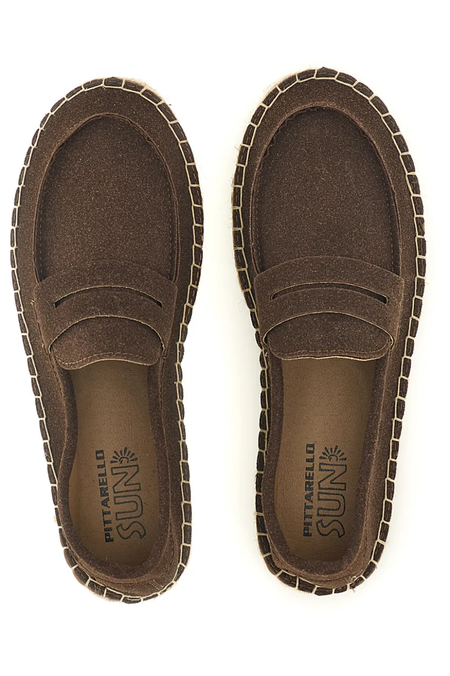 Espadrillas marroni in tessuto Pittarello sun SG24L313