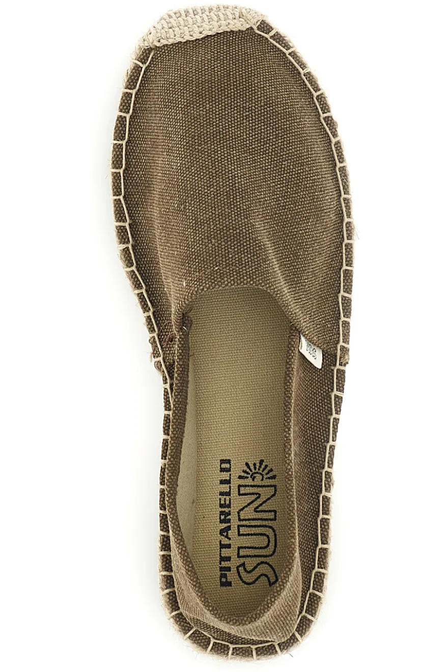 Espadrillas marroni slip on Pittarello sun SGMS2520