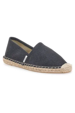 Espadrillas nere in tessuto con suola con ricamo in corda PITTARELLO SUN SGMS2520