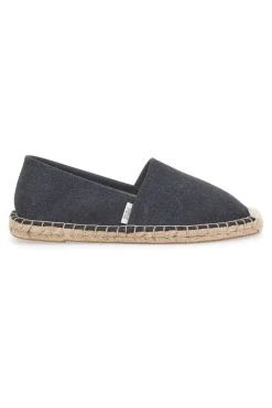 Espadrillas nere in tessuto con suola con ricamo in corda PITTARELLO SUN SGMS2520