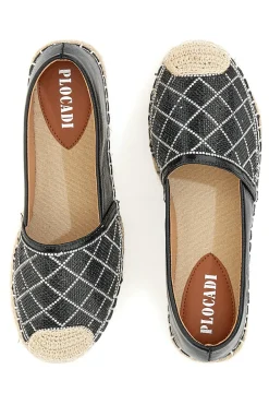 Espadrillas Plocadi 8055 Nere con strass