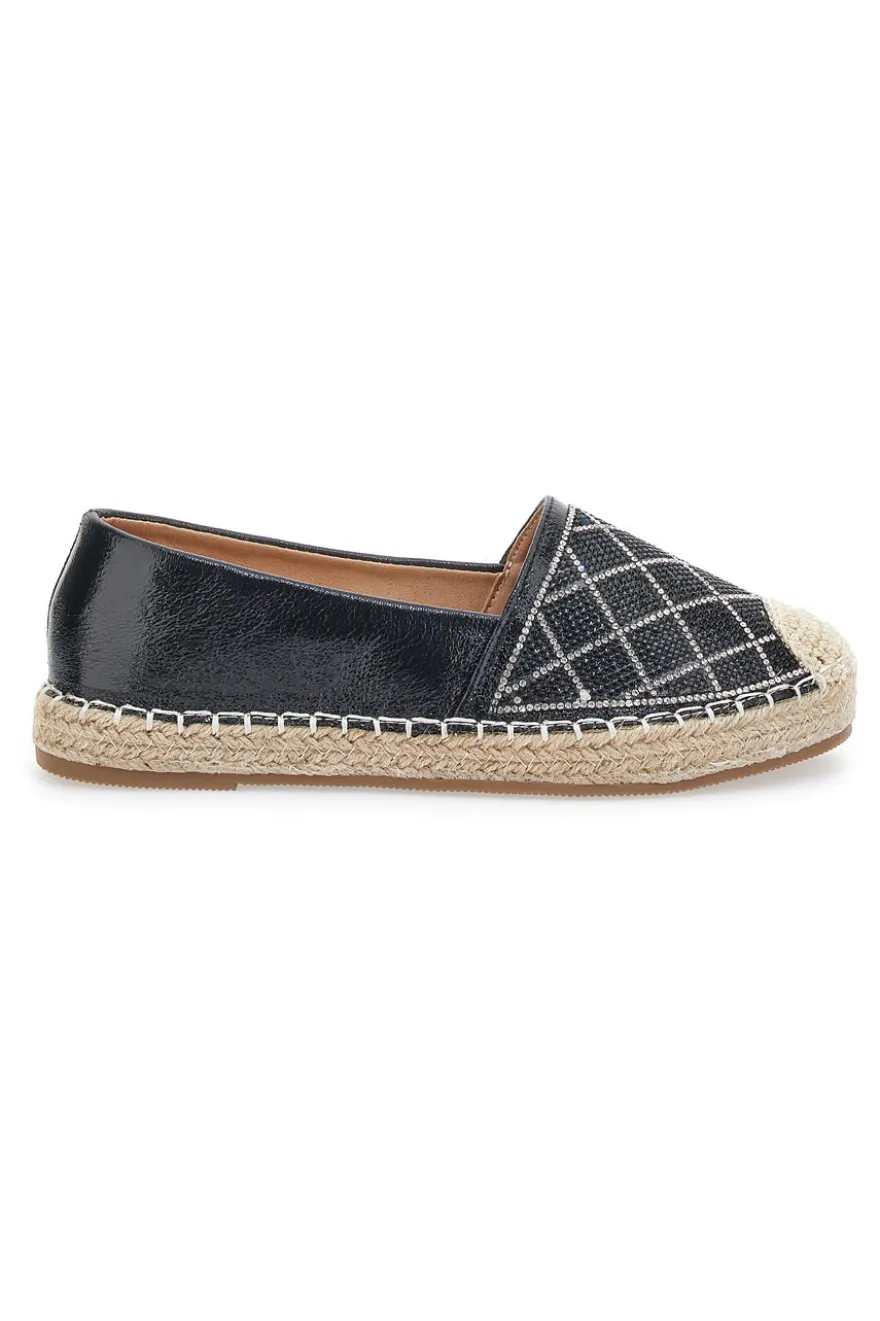 Espadrillas Plocadi 8055 Nere con strass