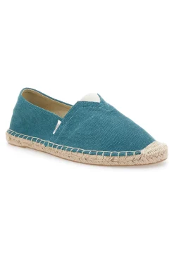 Espadrillas verde petrolio in tessuto con suola in corda PITTARELLO SUN SGMS2510